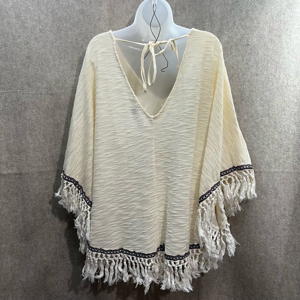 Forever 21 Cream Boho Top Size Small - Picture 2 of 7